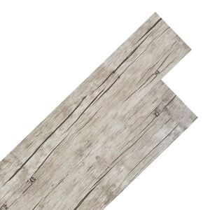 vidaXL Golvplankor Vit Ek 5,02 m&sup2; 36 st PVC