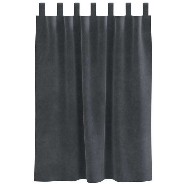 vidaXL M&ouml;rkl&auml;ggningsgardiner 2 pcs Ljusgr&aring; 140 x 140 cm Sammet