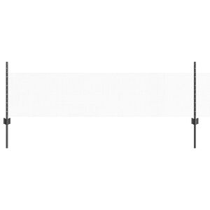vidaXL Sexkantigt staket med stolpe 50 x 0,5 m PVC-belagda st&aring;l Gr&aring;