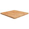 vidaXL Fyrkantig bordsskiva ljusbrun 60x60x2,5cm behandlad massiv ek