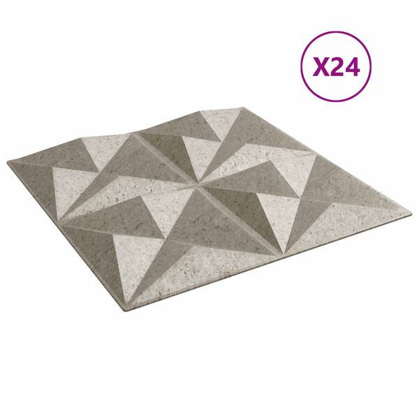 vidaXL V&auml;ggpaneler 24 pcs Origami Betong 50 x 50 cm XPS Skum