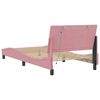vidaXL Bed Frame with LED without Mattress "Hanko" Pink 100x200 cm Velvet