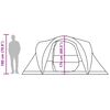 vidaXL Familjetält kupol 6 person grå och orange vattentätt