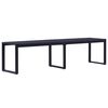 vidaXL Tr&auml;dg&aring;rdsb&auml;nk 180 cm PS-skiva svart
