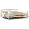 vidaXL S&auml;ngram med huvudgavel 200x200 cm massiv furu