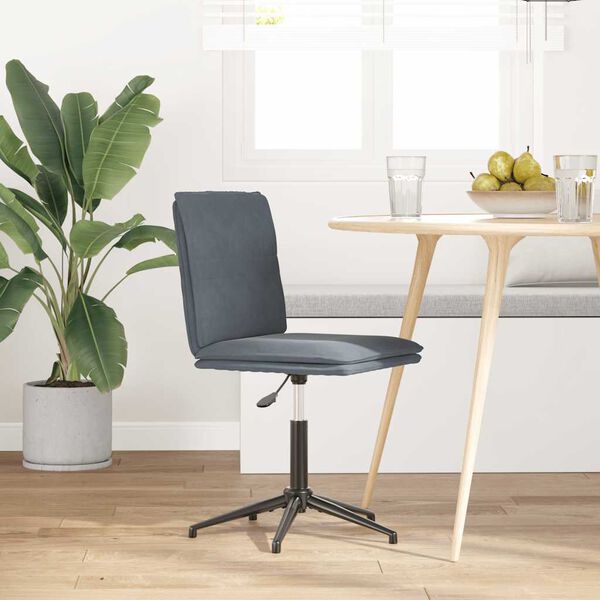 vidaXL Matstol mörkgrå sammet