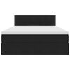 vidaXL F&ouml;rvaringss&auml;ng med LED med madrass Svart 140 x 200 cm Sammet