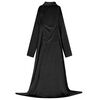 vidaXL Filt-hoodie Svart F Flanell