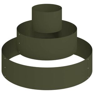 vidaXL Tr&auml;dg&aring;rdsplanterare Olivgr&ouml;n 90 x 90 x 20 cm Kallvalsat st&aring;l