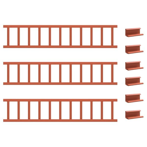 vidaXL Taksn&ouml;skydd R&ouml;d 300 x 2,5 x 20 cm St&aring;l