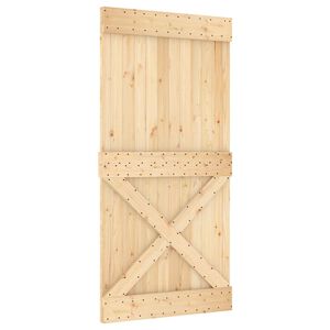 vidaXL Skjutd&ouml;rr NARVIK Naturlig och svart 100 x 210 cm (213,5 cm)