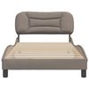 vidaXL Bed Frame without Mattress "Hvar" Taupe 100x200 cm Fabric