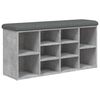 vidaXL Skob&auml;nk betonggr&aring; 102x32x50 cm konstruerat tr&auml;