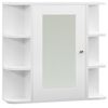 vidaXL Spegelsk&aring;p f&ouml;r badrum vit 66x17x63 cm MDF