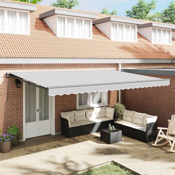 vidaXL Markisram Antracit 4,5 × 3 m Pulverlackerat stål och aluminium