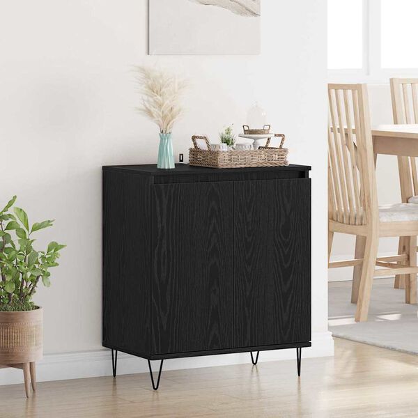 vidaXL Sideboard Svart Ek 60 x 35 x 70 cm Konstruerat tr&auml;