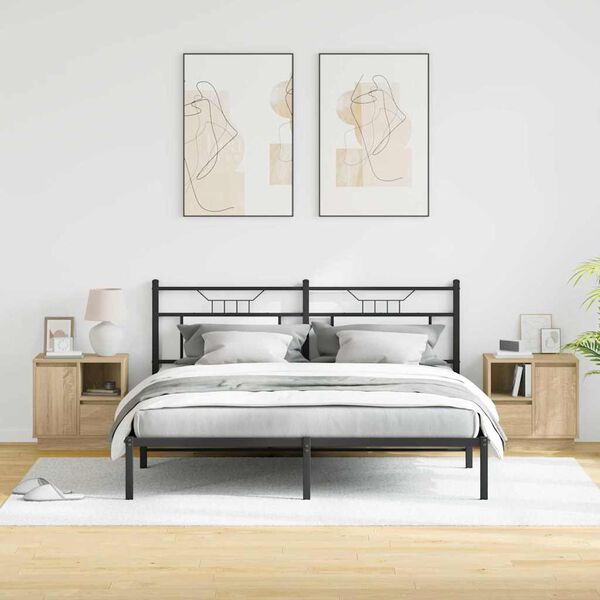 vidaXL Nattduksbord 2 pcs Sonoma-ek 50 x 34,5 x 50 cm Konstruerat tr&auml;