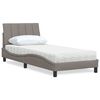 vidaXL Bed with Mattress "Hanko" Taupe 80x200 cm Fabric