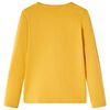T-shirt med l&aring;nga &auml;rmar f&ouml;r barn m&ouml;rk ockra 104