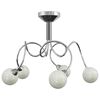 vidaXL Taklampa med runda lampsk&auml;rmar f&ouml;r 5 G9 LED-lampor
