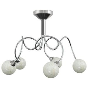 vidaXL Taklampa med runda lampsk&auml;rmar f&ouml;r 5 G9 LED-lampor