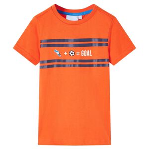 vidaXL T-shirt f&ouml;r barn m&ouml;rk orange 116