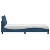 vidaXL Bed with Mattress "Hanko" Blue 100x200 cm Fabric