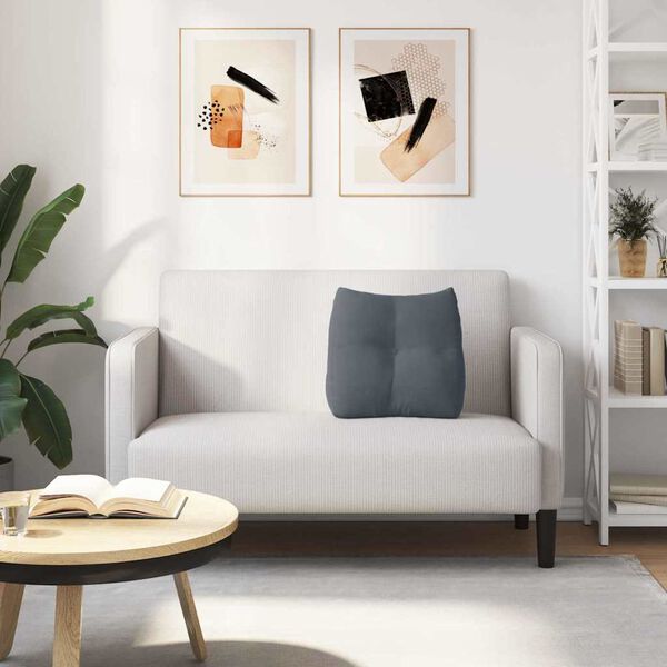 vidaXL Ryggkudde M&ouml;rkgr&aring; 45 x 24 x 50 cm Sammet