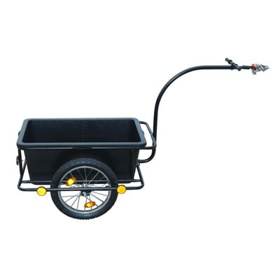vidaXL Cykelvagn med plastlåda 90 L