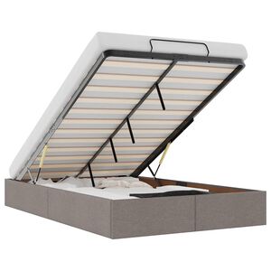 vidaXL Ottoman s&auml;ngram utan madrass taupe 120x190 cm tyg