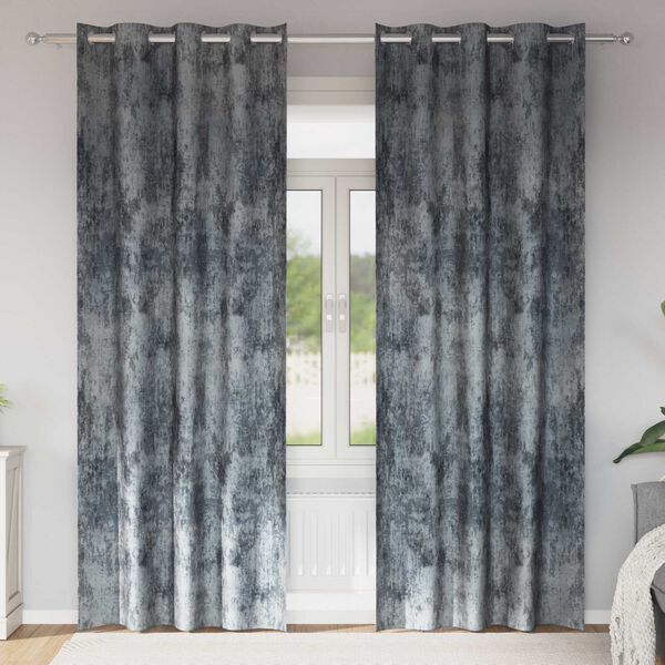 vidaXL Sammetsgardiner 2 pcs Silvergr&aring; 245 x 140 cm Sammet