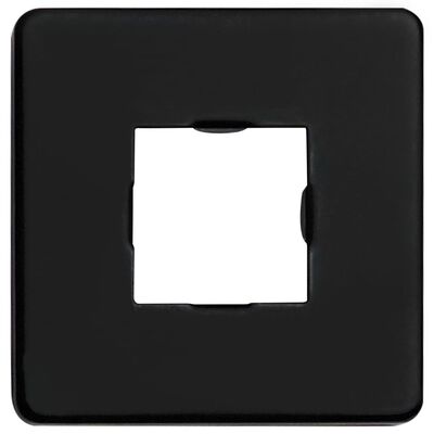 vidaXL Duscharm fyrkantig rostfritt stål 201 svart 40 cm