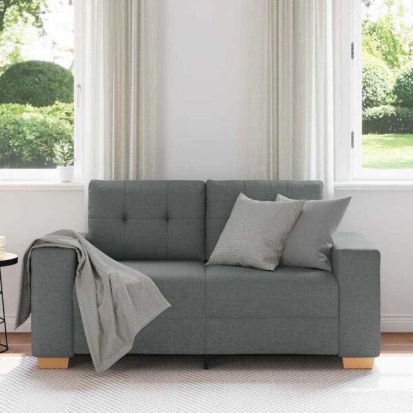 vidaXL Loveseat soffa mörkgrå 120 cm tyg
