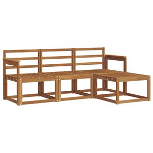 vidaXL Utomhussoffset 4 pcs Naturf&auml;rg