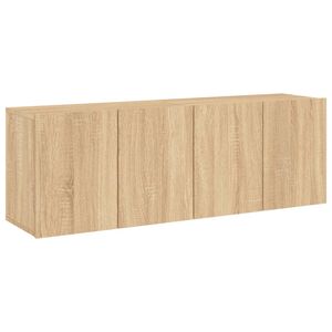 vidaXL V&auml;ggmonterad tv-b&auml;nk 2 st sonoma-ek 60x30x41 cm