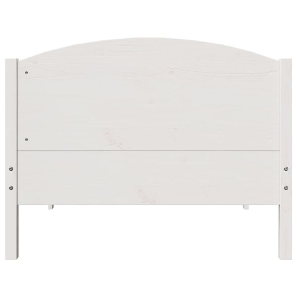 vidaXL S&auml;ngram utan madrass vit 100x200 cm massiv furu