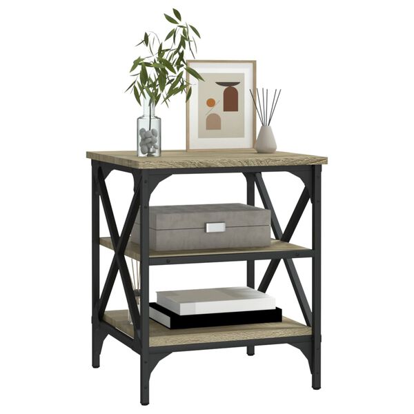 vidaXL Sidobord sonoma-ek 40x42x50 cm konstruerat tr&auml;