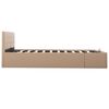 vidaXL Sängram hydraulisk förvaring cappuccino konstläder 180x200 cm