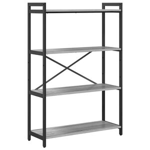 vidaXL Hyllsystem 80 x 30 x 120 cm Konstruerat tr&auml; Gr&aring; sonoma