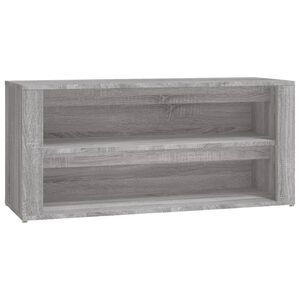 vidaXL Skohylla gr&aring; Sonoma 100x35x45 cm konstruerat tr&auml;