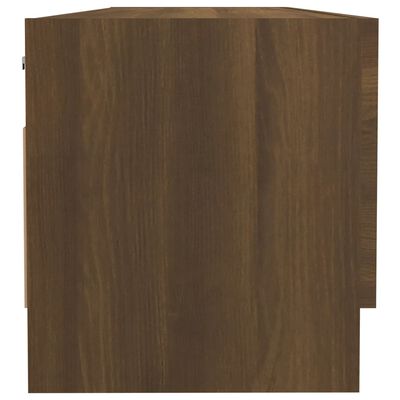 vidaXL Klädhängare brun ek 100x32,5x35 cm konstruerat trä