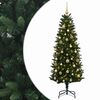 vidaXL Konstgjord julgran med kulor 120 cm 150 LED-lampor Varmvit