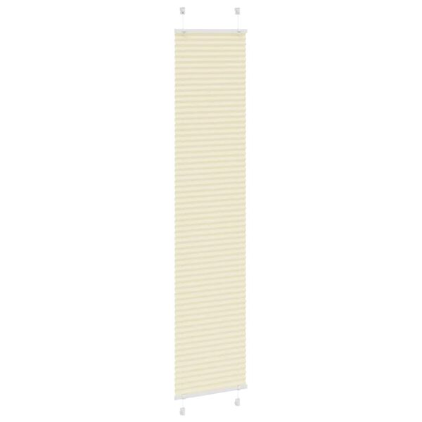 vidaXL Plisserad persienn cremef&auml;rgad 50x200cm tyg bredd 49,4cm