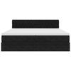 vidaXL Ottoman s&auml;ngram med madrass svart 200x200 cm sammet
