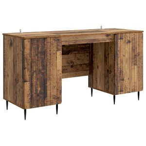 vidaXL Skrivbord Gammalt tr&auml; 142,5 x 50 x 75 cm Konstruerat tr&auml;