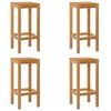 vidaXL Barpall 4 pcs Brun Massivt teaktr&auml;