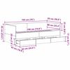 vidaXL Sängram med Lådor med låda Svart ek 90 x 190 cm Konstruerat trä