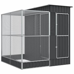 vidaXL Volj&auml;r med f&ouml;rl&auml;ngning silver 209x203x216 cm st&aring;l
