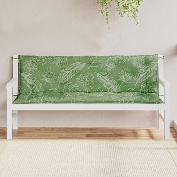 vidaXL B&auml;nkdynor 2 st bladm&ouml;nster 150x50x7 cm tyg