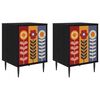 vidaXL Nattduksbord ESSEN 2 st Svart ek 36 x 33 x 51 cm